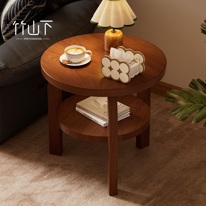 实木沙发边几侧边柜小圆桌客厅床边阳台置物架角几茶几小型收纳桌,住宅家具,角几/边几,淘宝优惠券,粉丝福利购,淘宝优惠卷