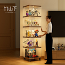 家用陈列柜旋转透明亚克力防尘收纳模型潮玩手办玩具展示柜子