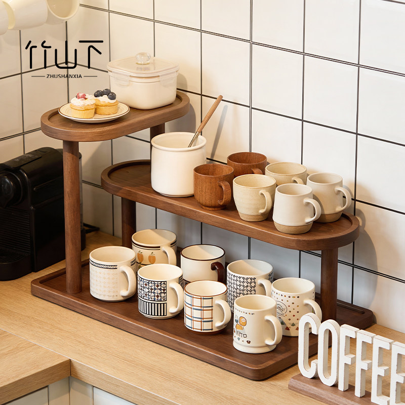 桌面杯架置物架多层杯子收纳架桌面茶杯咖啡水杯收纳小型博古架子,收纳整理,整理架/置物架/收纳架,淘宝优惠券,粉丝福利购,淘宝优惠卷
