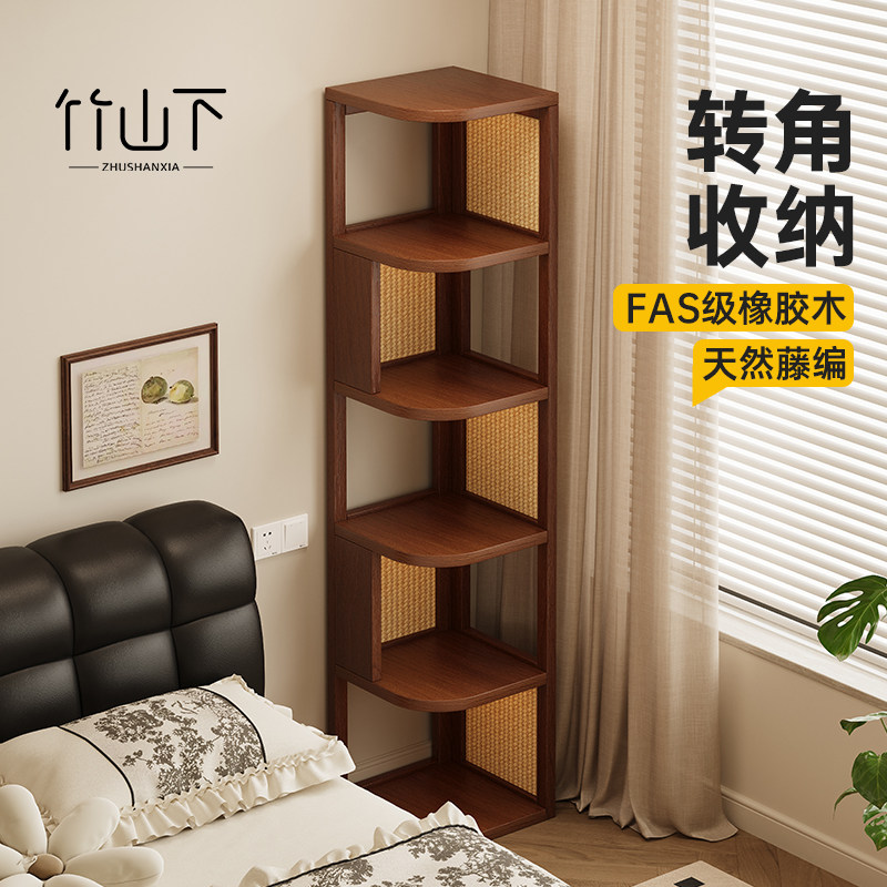 实木转角书架落地置物架卧室窄柜客厅角柜床头书柜儿童墙角置物柜,住宅家具,书架,淘宝优惠券,粉丝福利购,淘宝优惠卷