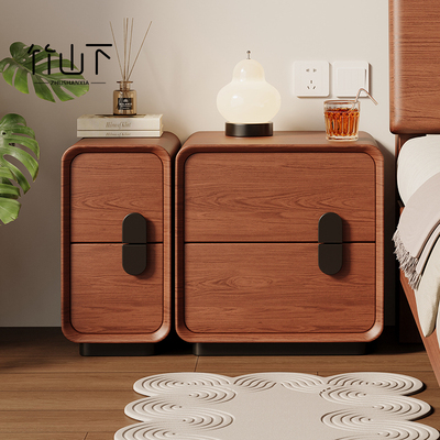 【进口实木】小型床头柜