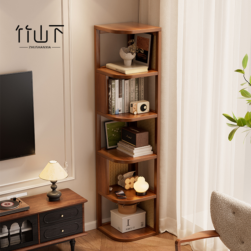 【实木书架】转角收纳稳固不晃