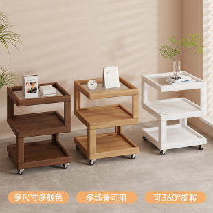 置物架可移动多层收纳架子小推车家用客厅床头柜沙发边几轻奢角几