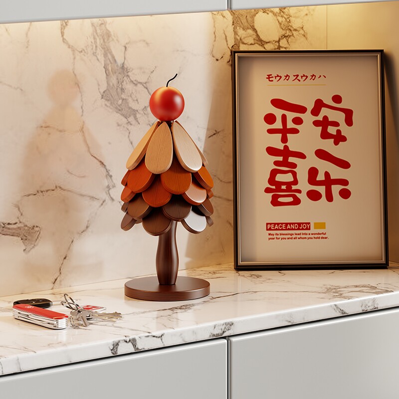 【进口实木】圣诞树隔热餐垫图片
