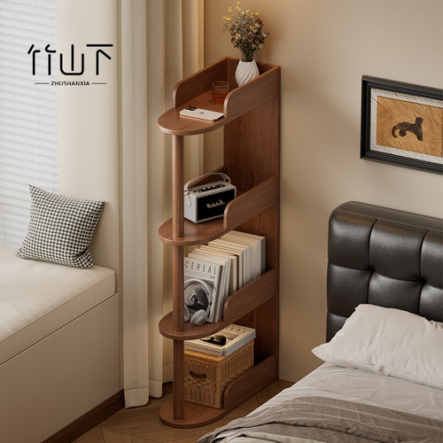 实木床头柜15cm夹缝柜床边置物架