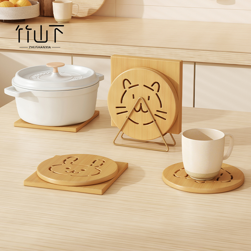 餐垫隔热垫竹垫卡通创意菜餐盘