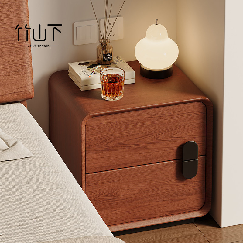 【进口实木】小型床头柜