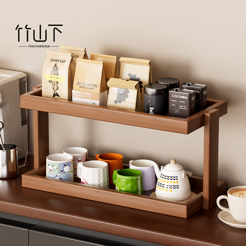 桌面杯架多层台面杯转角收纳架子