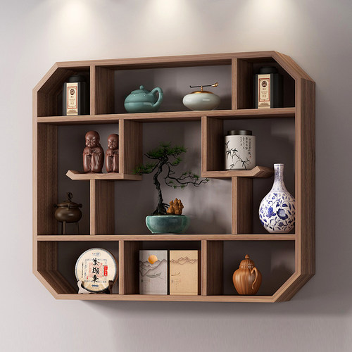 壁挂加固博古架茶具置物架茶叶架