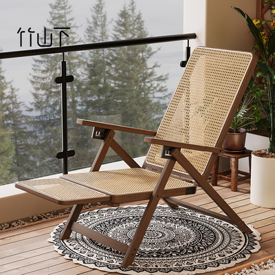 竹山下折叠躺椅防摔设计清凉透气