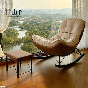 阳台懒人沙发家用休闲单人可躺可睡晒太阳摇摇椅卧室客厅成人躺椅