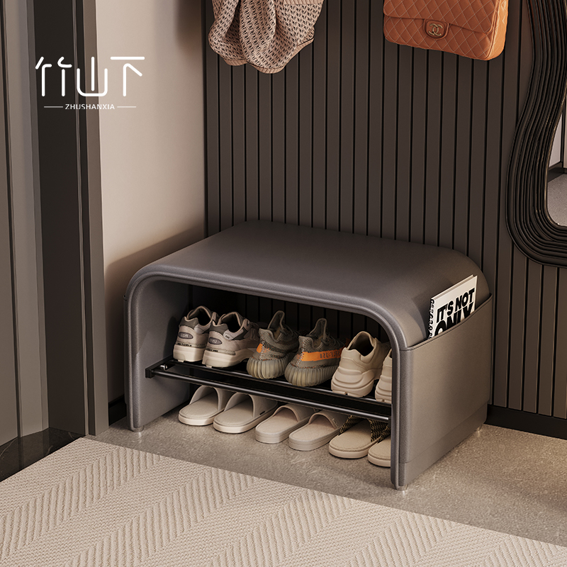 入户门换鞋凳轻奢高级感门口家用进门可坐鞋柜玄关鞋凳试衣间凳子