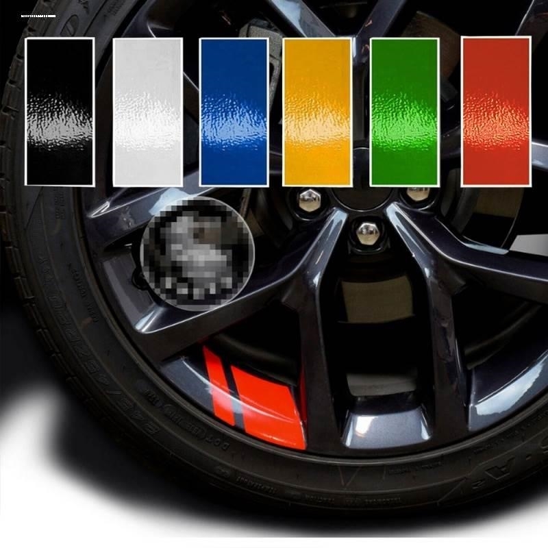 3D字母轮毂同款车贴立体贴抖音装饰汽车轮胎反光改装反光贴片个性