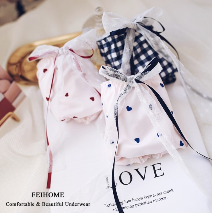 n390舒适女士中低腰ppXL爱心内裤