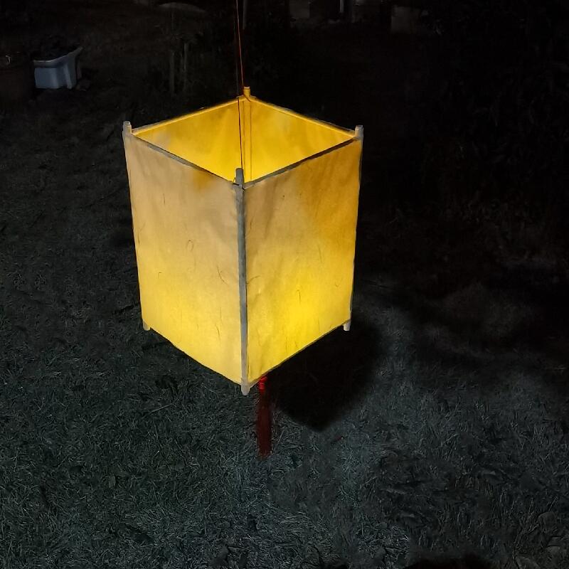 中秋灯笼diy手工制作材料儿童创意手绘空白宣纸花灯 自制传统宫灯