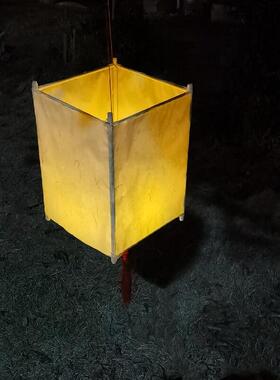 新年灯笼diy手工制作材料儿童创意手绘空白宣纸花灯 自制传统宫灯