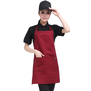 围裙定制印logo超市水果店网咖服务员工作服围腰厨房围裙韩版时尚
