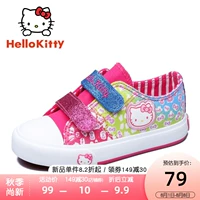 Hello kitty, тканевые летние эспадрильи, дышащие кроссовки, повседневная обувь, мягкая подошва