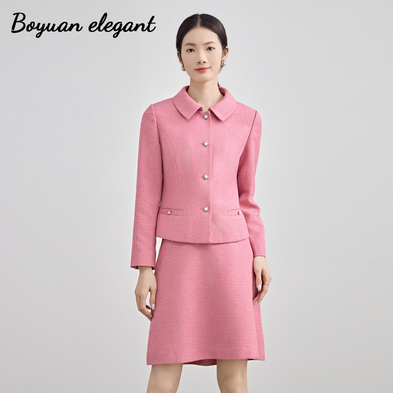 柏媛小香风半身裙外套套装裙2026新款赫本高级感修身名媛两件套女,女装/女士精品,时尚套装,淘宝优惠券,粉丝福利购,淘宝优惠卷