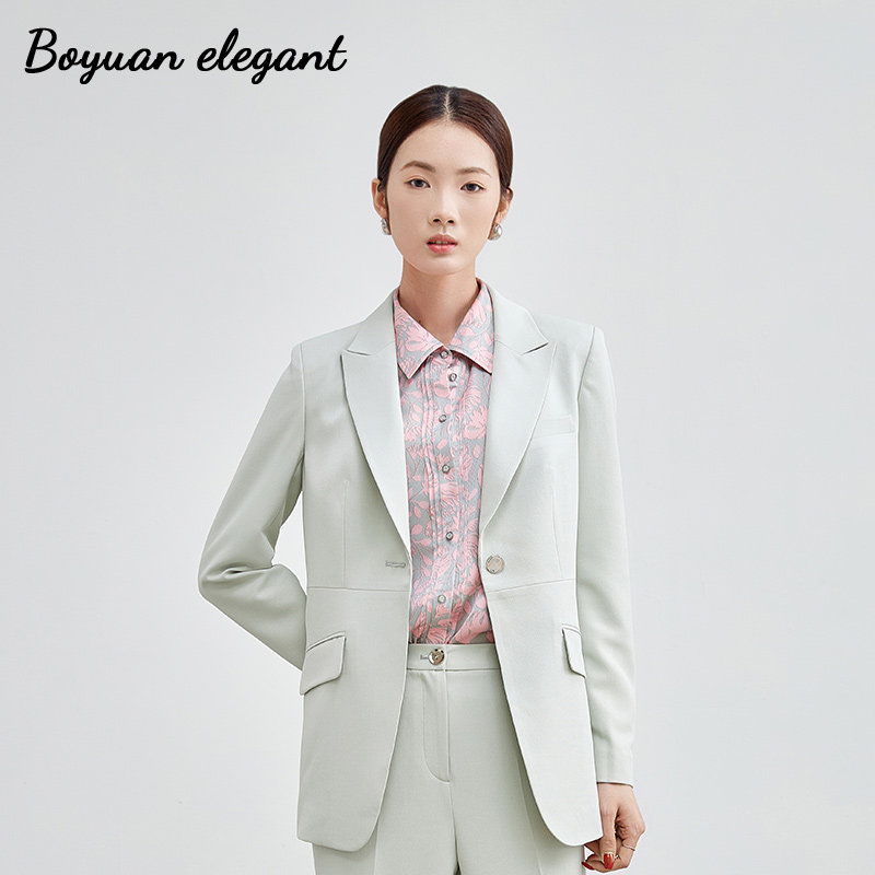 柏媛时髦设计感气质修身职业通勤西装外套女2026新款显瘦西服上衣