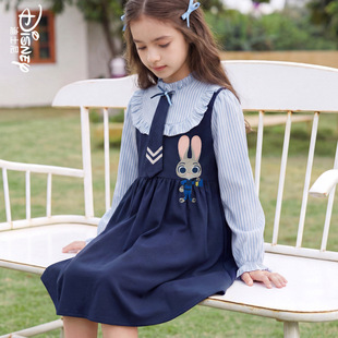 【疯狂动物城】女童连衣裙儿童春秋装新款裙子大童朱迪警官公主裙