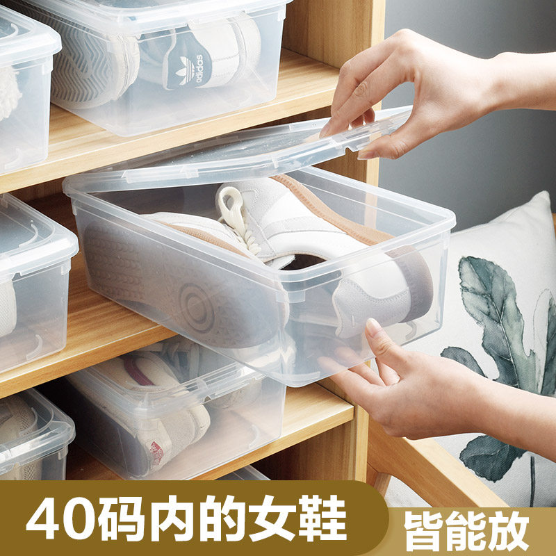 鞋盒透明可叠加鞋子收纳盒防尘图片