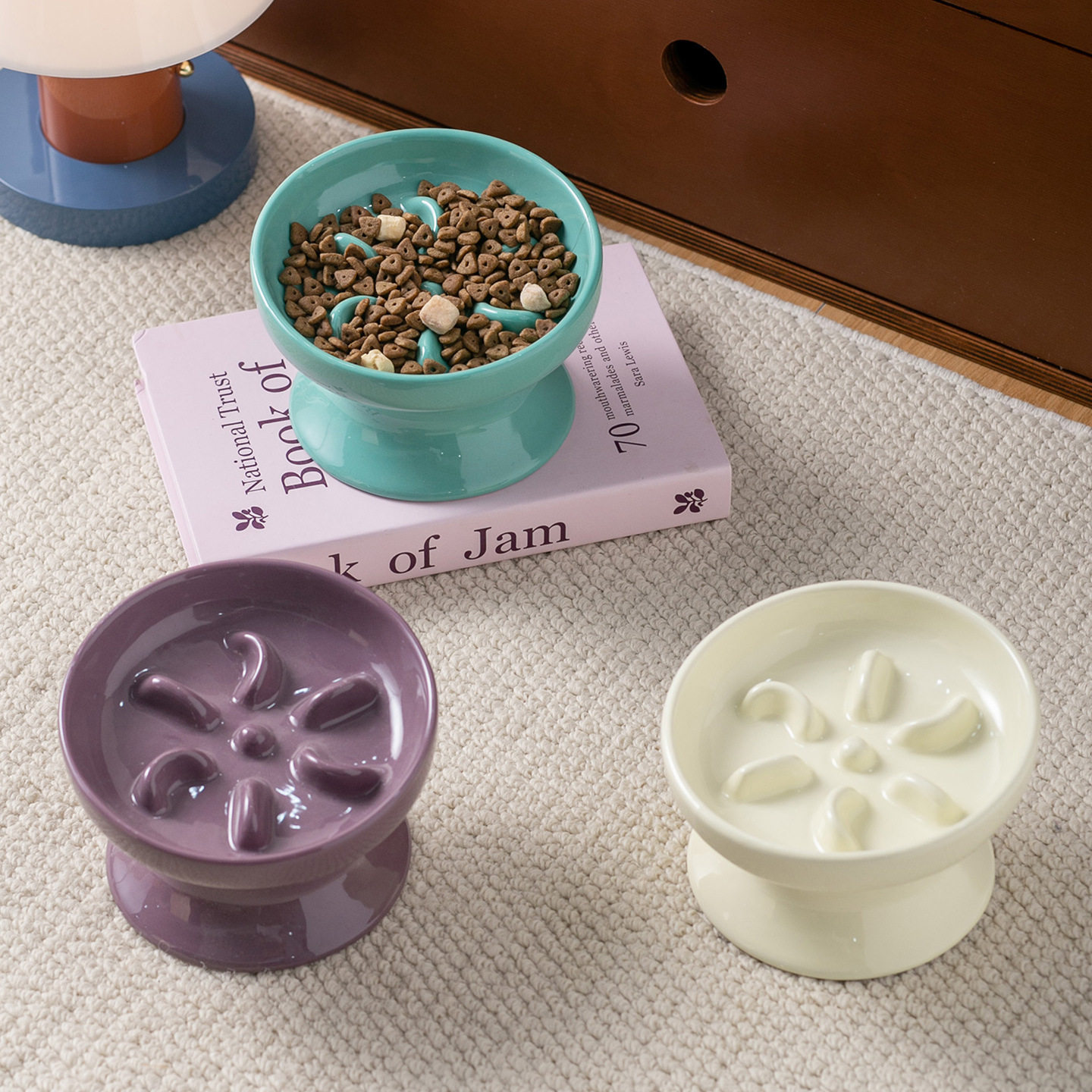 创意图案高脚慢食碗宠物陶瓷碗防噎缓食盆猫碗狗碗护颈饭盆,宠物/宠物食品及用品,宠物智能碗,淘宝优惠券,粉丝福利购,淘宝优惠卷