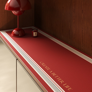 新年鞋柜电视柜桌垫餐边柜防水桌面保护垫红色喜庆玄关柜桌布餐垫