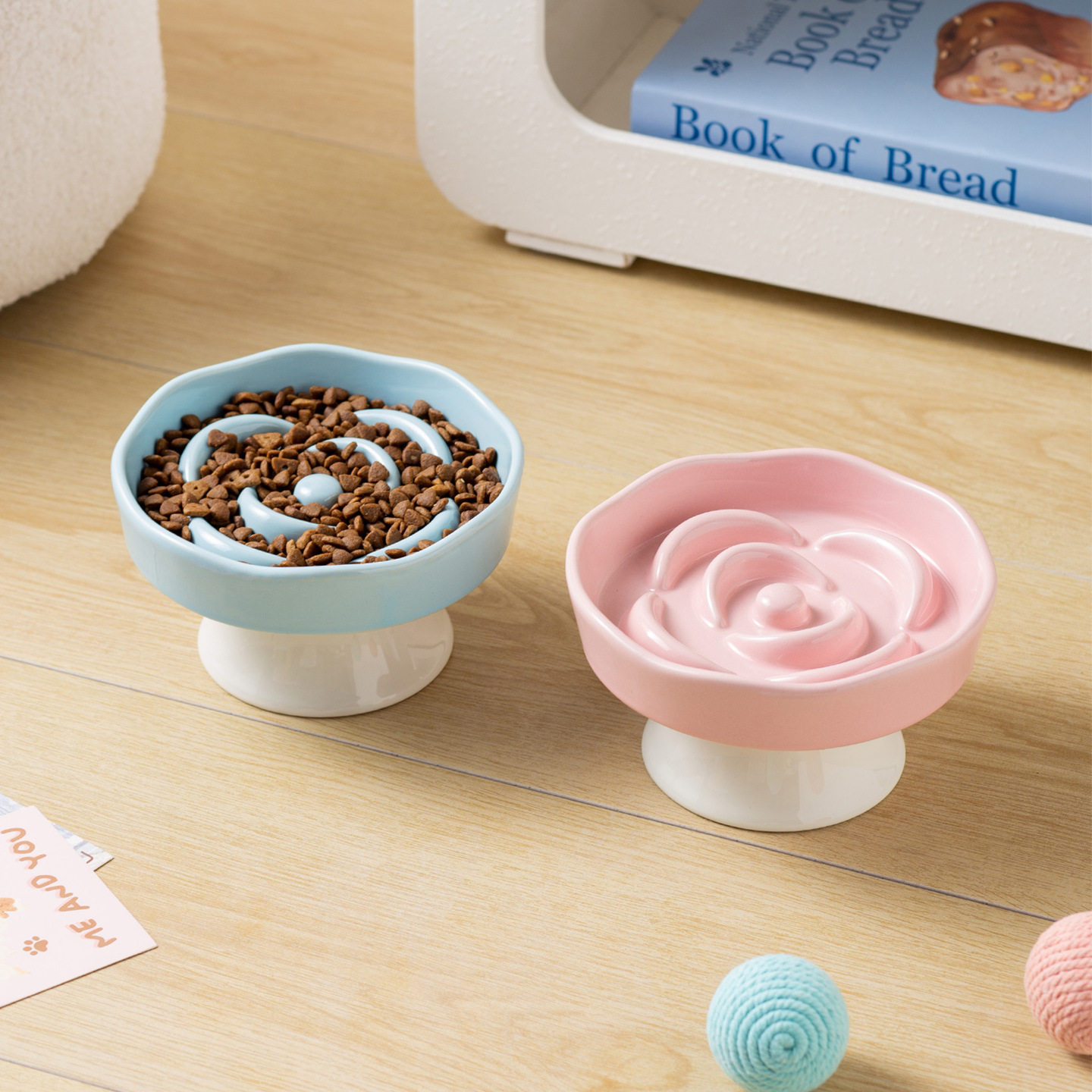 简约纯色分体花朵慢食碗防打翻猫碗狗碗陶瓷宠物碗防噎缓食盆舔盘,宠物/宠物食品及用品,宠物智能碗,淘宝优惠券,粉丝福利购,淘宝优惠卷