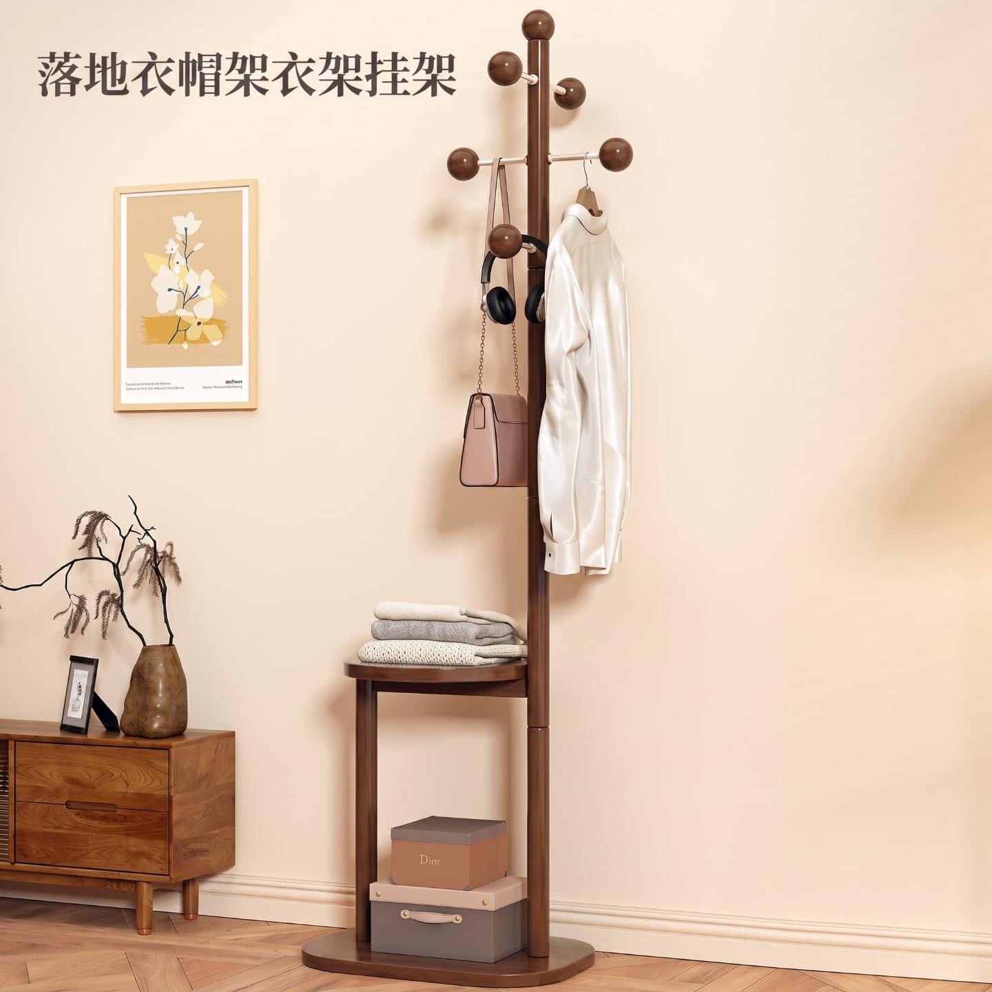 挂衣架金属多功能角衣帽架衣架挂架落地结实卧室脏衣服简易入户