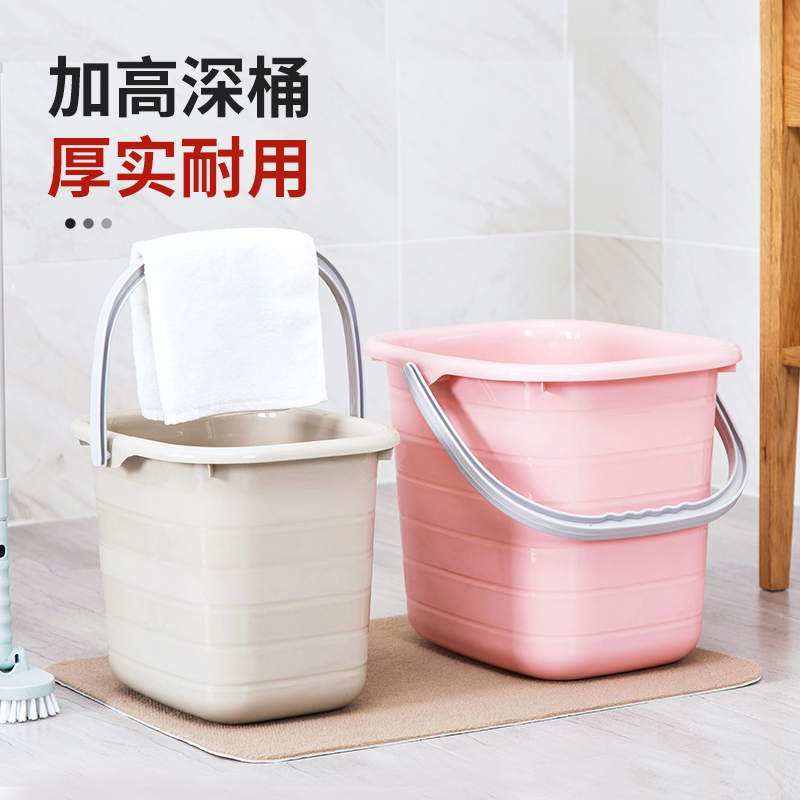 家用储水桶加厚塑料大水桶手提大号方形桶宿舍用耐摔泡脚高深水桶图片