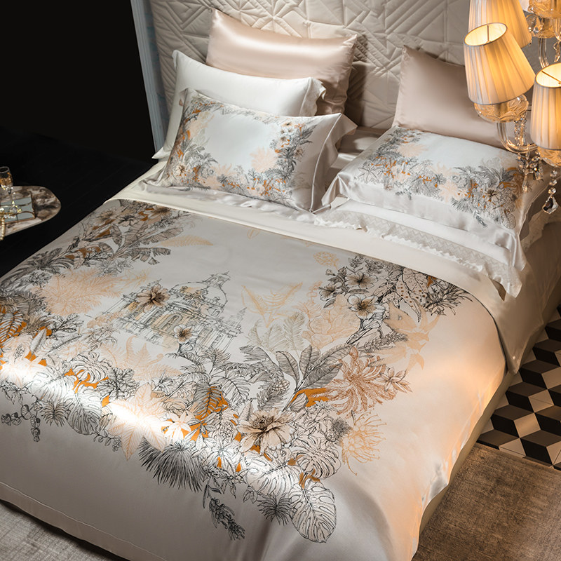 欣恋重磅真丝四件套100%桑蚕丝被套床单丝滑裸睡高端丝绸床上用品,床上用品,床品套件/四件套/多件套,淘宝优惠券,粉丝福利购,淘宝优惠卷