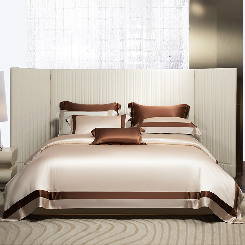 高端重磅双面真丝四件套100%桑蚕丝床单被套床笠高奢丝绸床上用品,床上用品,床品套件/四件套/多件套,淘宝优惠券,粉丝福利购,淘宝优惠卷