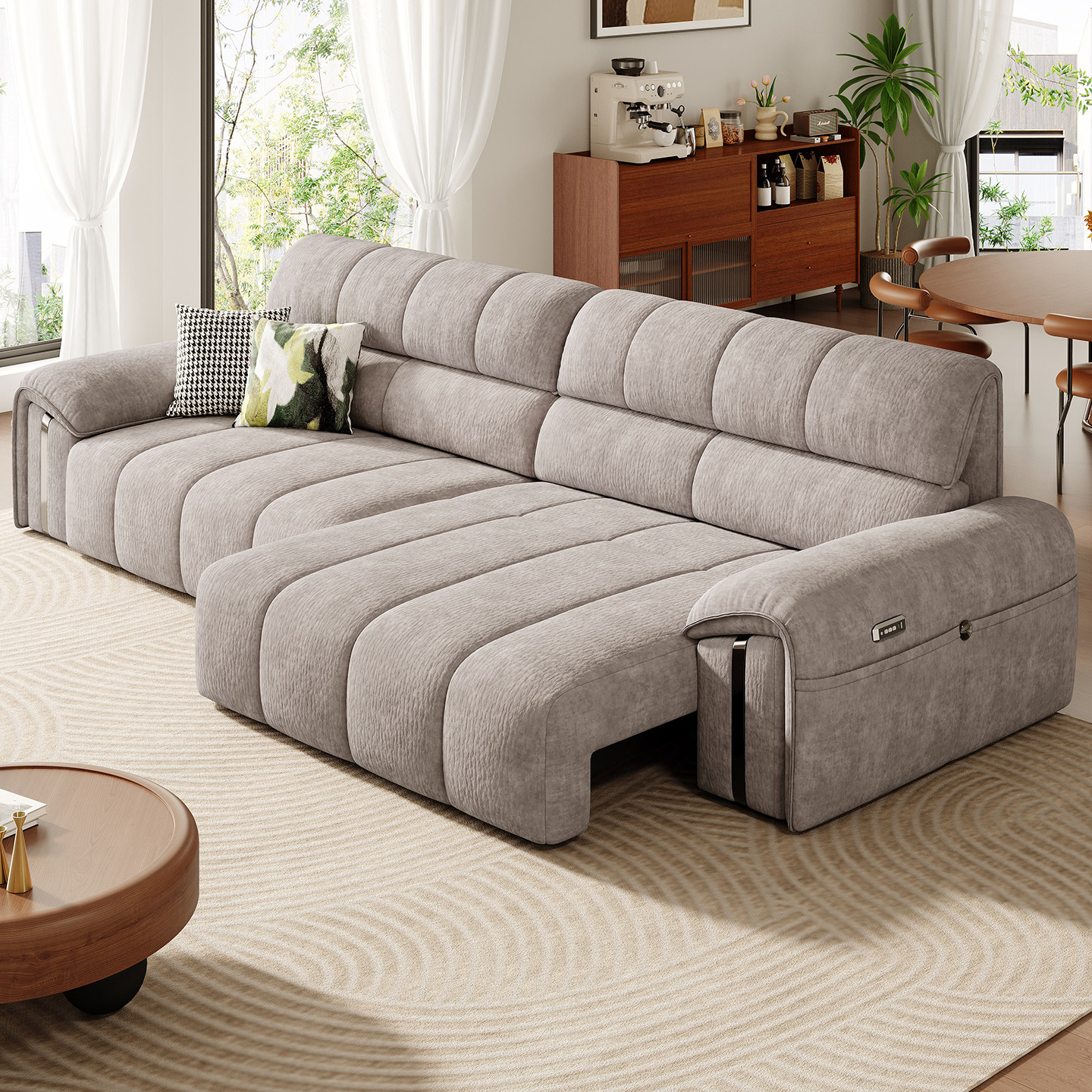 电动功能布艺沙发可调节伸缩可躺可睡客厅家庭影院智能家具F-M111,住宅家具,功能沙发,淘宝优惠券,粉丝福利购,淘宝优惠卷