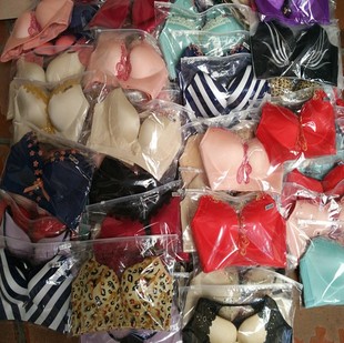 高档杂款 光面提花聚拢调整型收副乳厚薄内衣胸罩 无痕无钢圈文胸