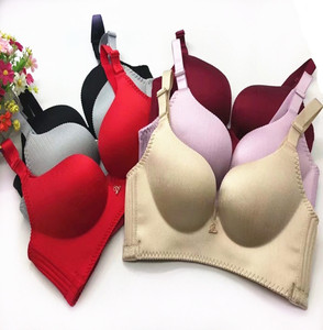 品牌尾货新款拉丝无钢圈女文胸 一片式无痕聚拢舒适调整型内衣胸
