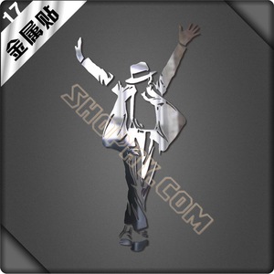 迈克尔杰克逊金属贴动漫周边尾箱贴后备箱贴随意贴汽车贴纸17