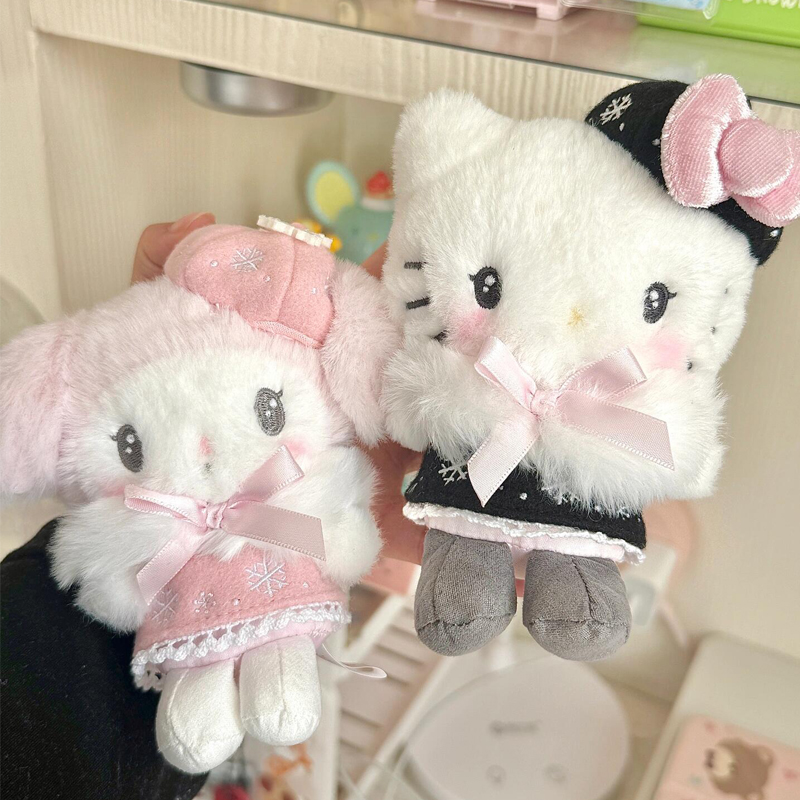 日本贝雷帽美乐蒂挂件可爱KT猫库洛米毛绒公仔挂件kitty礼物挂饰