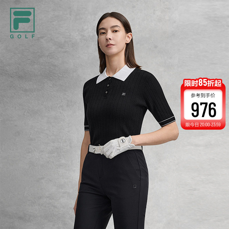 FILA 斐乐官方女子编织衫2026春季新款高尔夫运动POLO领