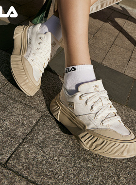FILA 斐乐女鞋FOSSO复古帆布鞋官方旗舰正品川行鞋小白鞋运动鞋