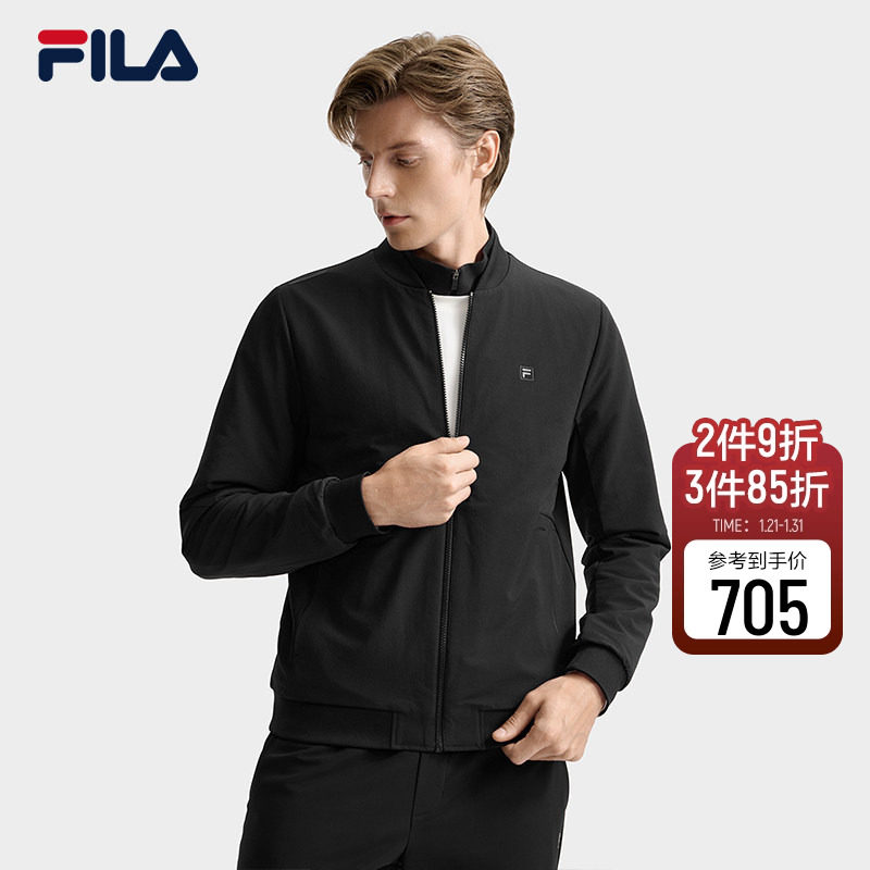 FILA 斐乐官方男士梭织外套2025冬新款商务通勤夹克基础休闲外套,运动服/休闲服装,运动茄克/外套,淘宝优惠券,粉丝福利购,淘宝优惠卷