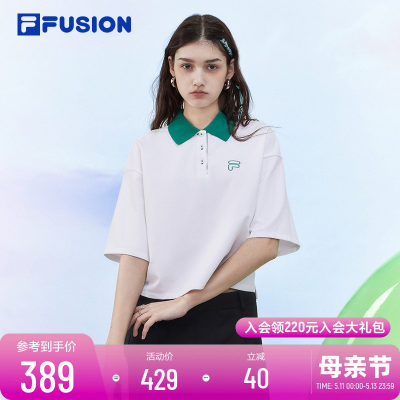 FILAFUSION斐乐女子短袖POLO