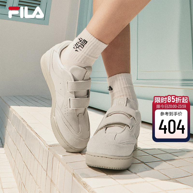 FILA斐乐女鞋板鞋魔术贴小白鞋