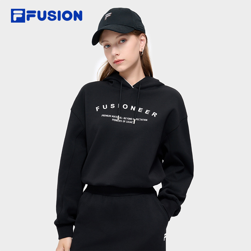 FILAFUSION斐乐女针织连帽上衣
