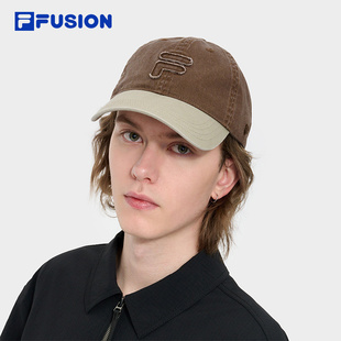 FILA 帽子牛仔鸭舌帽中性潮流运动帽 FUSION斐乐棒球帽2024新款