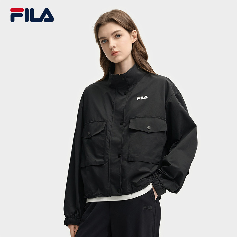 FILA 斐乐官方女士梭织外套2025秋新款时尚休闲宽松短款立领上衣,运动服/休闲服装,运动茄克/外套,淘宝优惠券,粉丝福利购,淘宝优惠卷