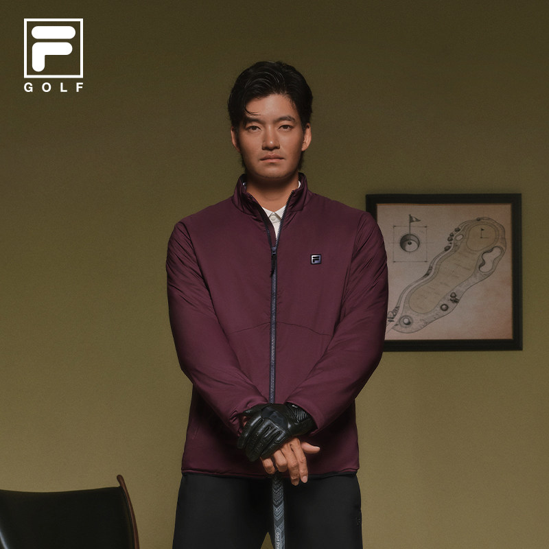 【许龙一同款】斐乐太空云棉服│FILA男士高尔夫运动夹克26冬上衣