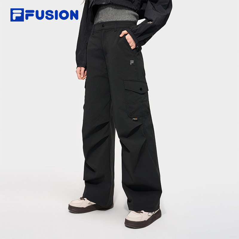 FILA FUSION斐乐潮牌梭织长裤女2025秋季新款时尚休闲宽松工装裤,运动服/休闲服装,运动长裤,淘宝优惠券,粉丝福利购,淘宝优惠卷