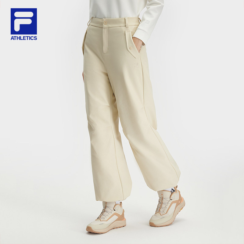FILA 斐乐鹅绒女士羽绒裤2024冬新款健身运动宽松简约保暖阔