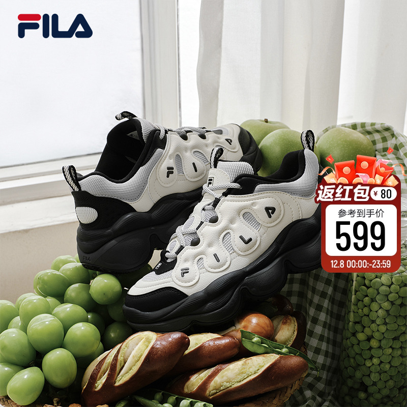 FILA 斐乐官方女鞋老爹鞋运动鞋2025秋季新款鞋子豌豆面包休闲鞋